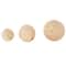 Light Brown Handmade Decorative Wood Orbs & Vase Filler Set